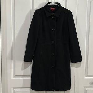 Merona Black Pea Coat. Longer/knee length